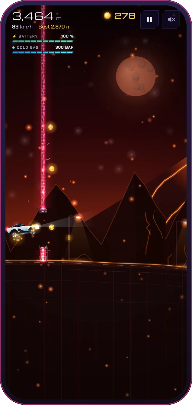 Laser walls in Volcano Land